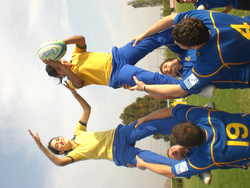 Romania and girls lineout.JPG